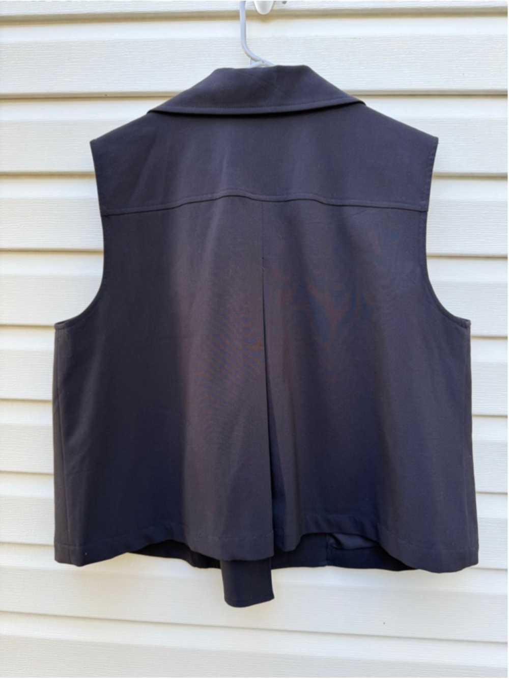 Halogen Sleeveless Double Breasted Vest Blazer Black Large NWT Chic - Picture 3 of 7